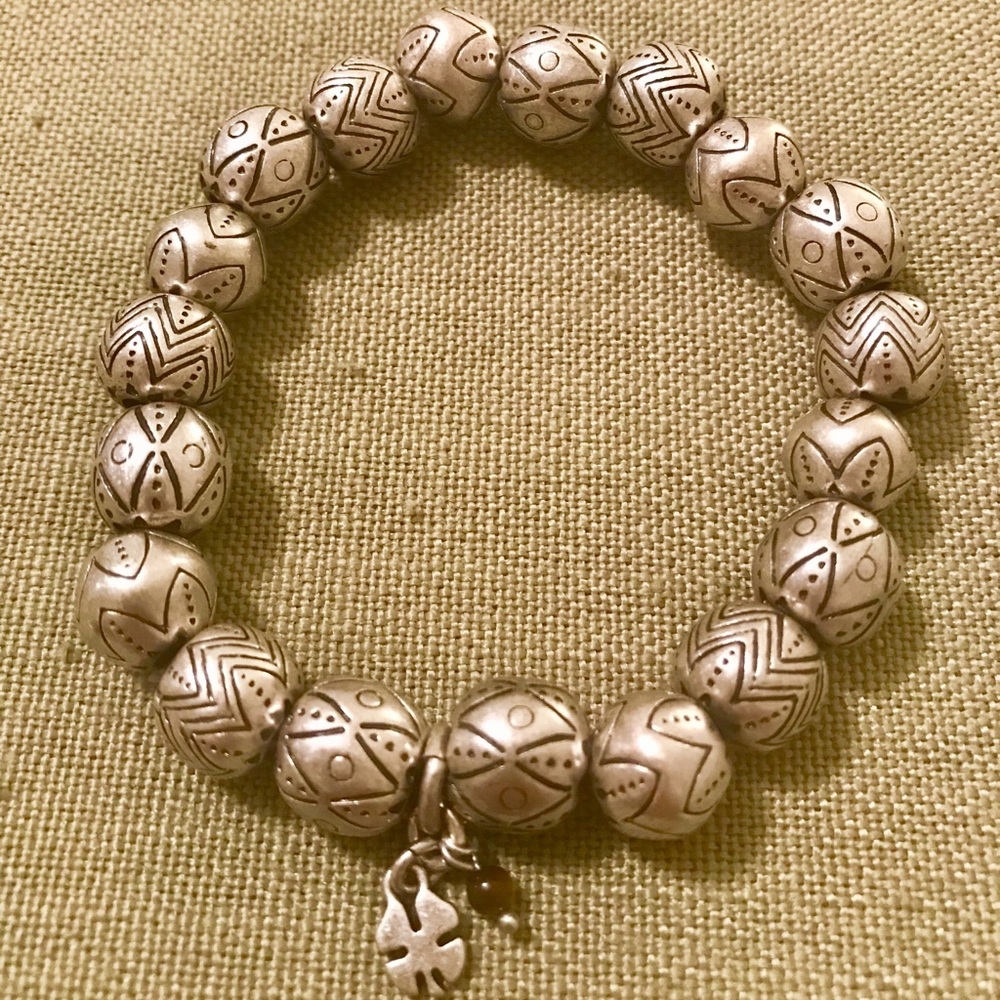 Silver Beaded Bracelet